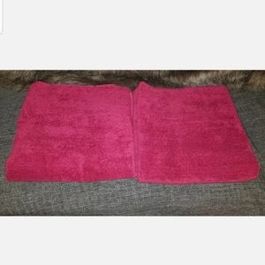 Vintage Ralph Lauren 2 Piece Red Bath Towels USA Made